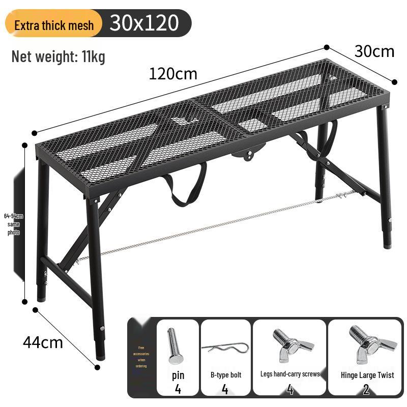 Folding Telescopic Thickened Stool with Leveling Function for Engineering or Scaffolding Use