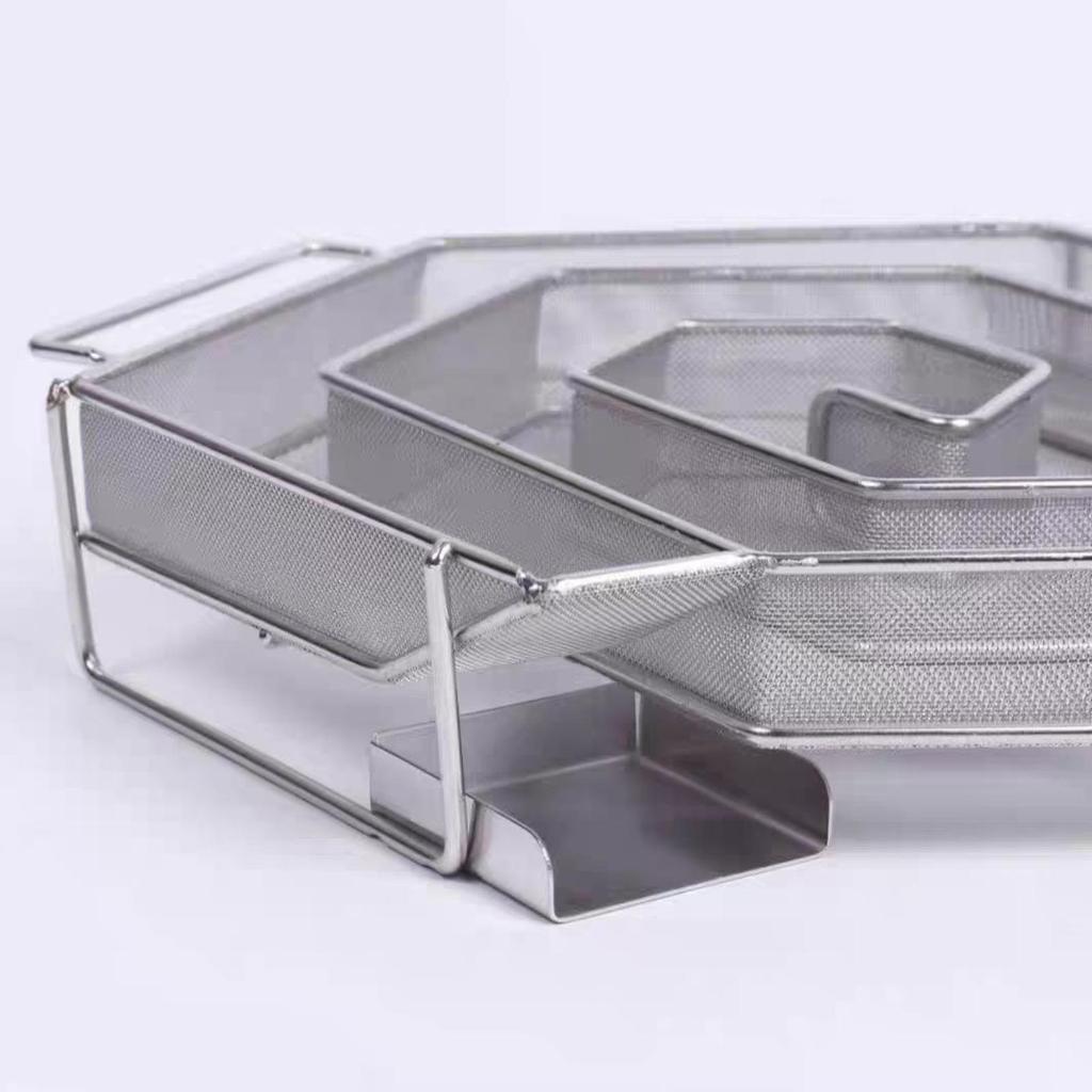 Silver Stainless Steel Cold Smoke Generator Tray Easy to Clean 304