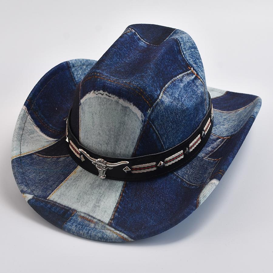 

Vintage Western Cowboy Hat For Men s 8CM Wide Brim Gentleman Jazz Hats Panama Cowgirl Sombrero Hombre Caps 57-58CM