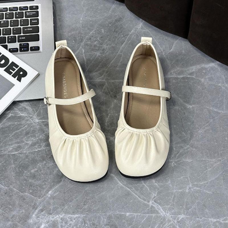 

Comfortable and Elegant Round Toe Mary Jane Shoes for Women Summer 2025 Vacation Quick Delivery Trend 39 Solid Color Woman Flats 35