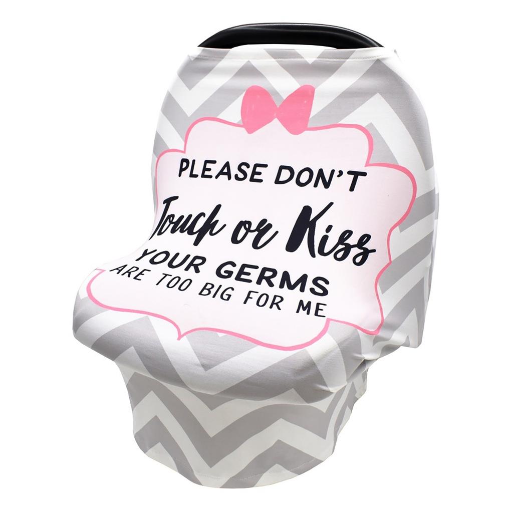 Multifunkční kryt na kočárek pro kojence, ručník pro kojení, šátek pro kojení, kryt šedý (Dívka)