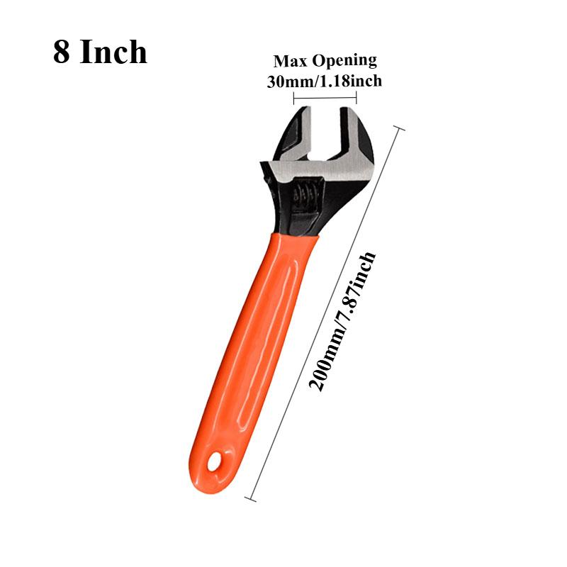 Adjustable Wrench Large Opening Long Short Handle Mini Monkey Spanner Rubber Wrapped Key Plumbing Pipeline Bathroom Tools