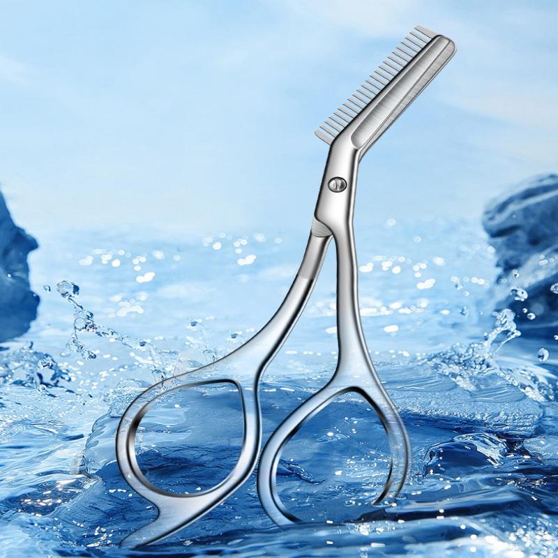 Forbicine per Sopracciglia Per Uomini e Donne Strumenti per il Trucco Una Texture Metallica Con Pettine Rasoio per Sopracciglia Forbicine Bellezza Acciaio Inossidabile