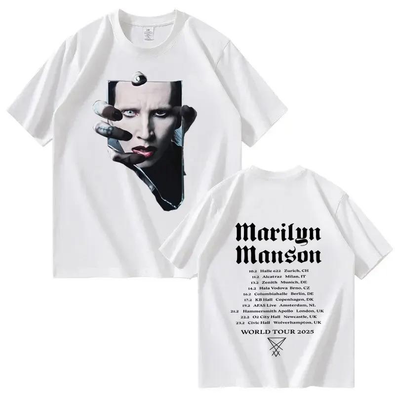 Marilyn Manson 2026 Concert TShirt Unisex Plus Size High Quality Summer Printed Comfortable Fashion Women And Men Tshirts