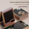 Samsung Z Flip7 Foldable Phone Case: Electroplated Magnetic Stand & Finger Ring Protective Cover
