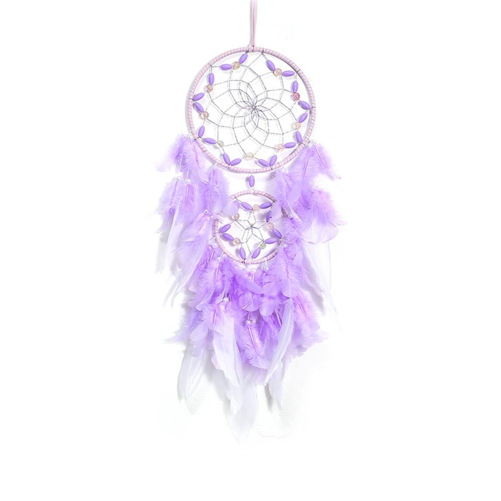 

23 Inch Handmade Dream Catcher Feather Feather Woven Wind Chime Pendant Girl
