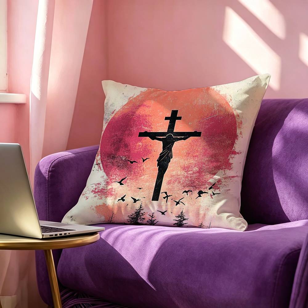 Bible Verse Jesus Christ Christian Pillow Case Square DoubleSided Sofa Cushion Cover Bedroom Bedside Pillow