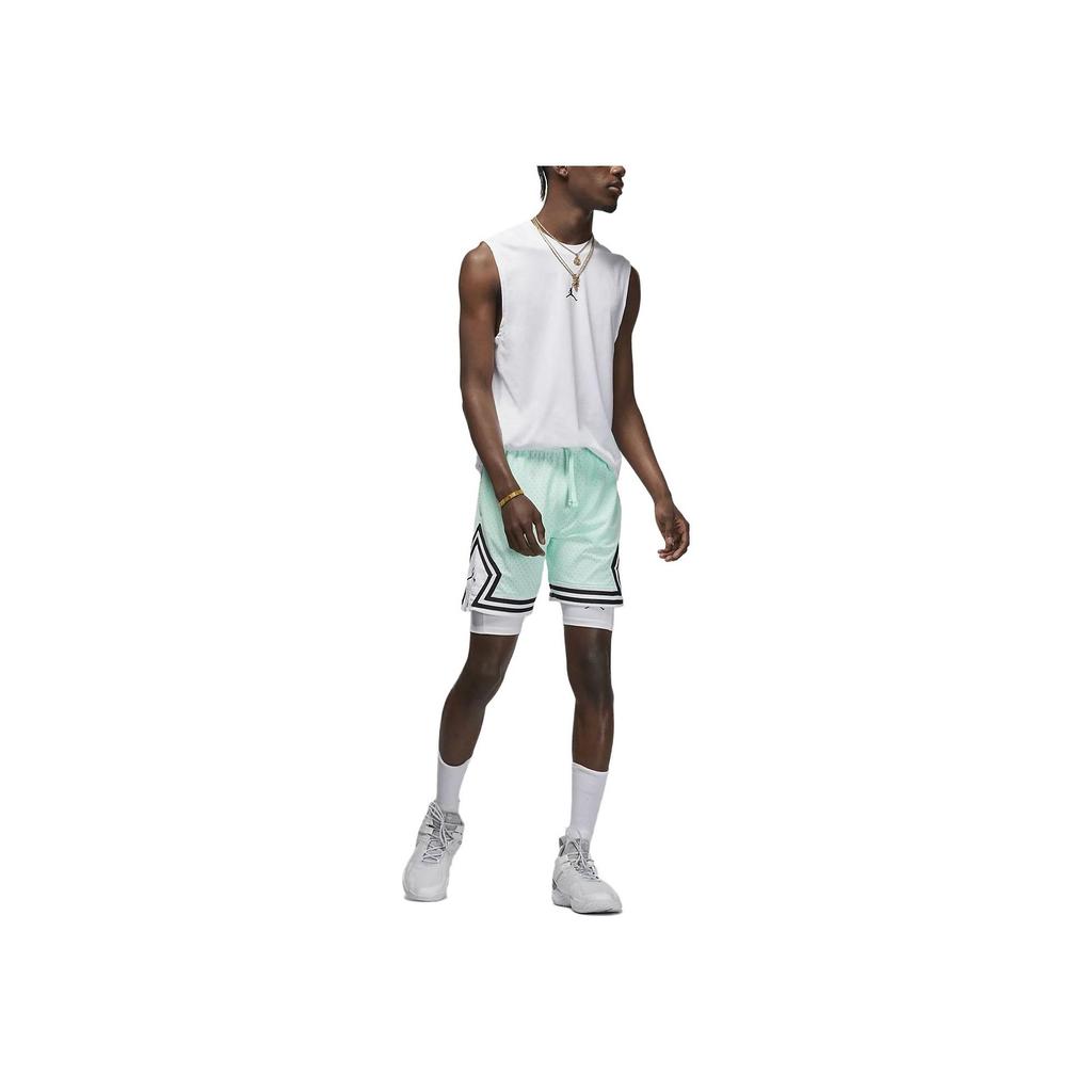 Jordan Sport Dri-FIT Logo Print Quick-Dry Gym Shorts Men Bottoms White DM1814-100