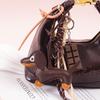 Colgante de Cuerda Tejida Dachshund y Amuleto de Cuero para Teléfono/Bolso