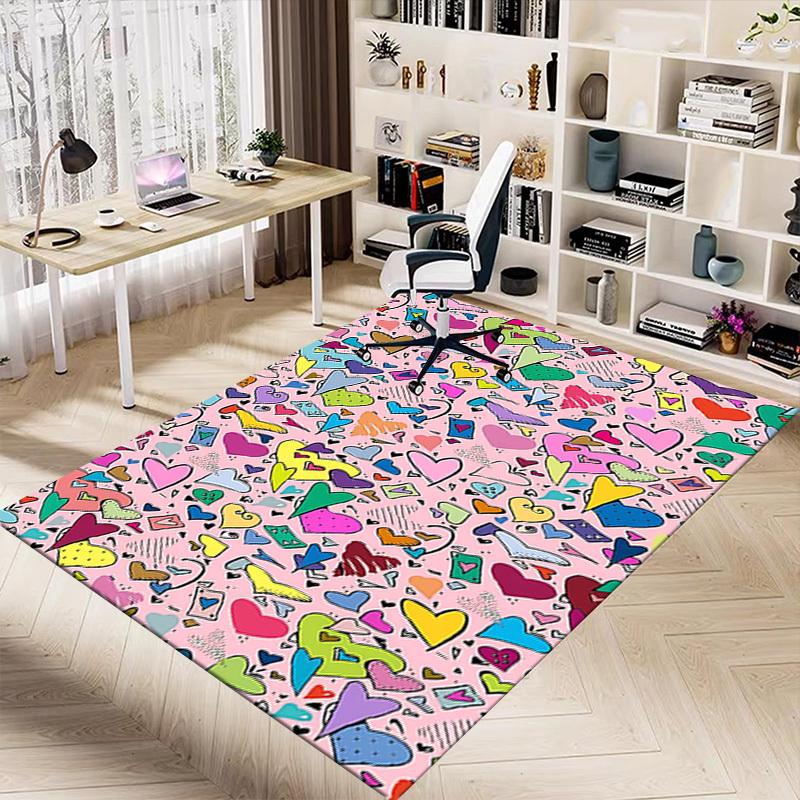 1PC Hearts Hearts Extra Large Non-Slip Floor carpet, Office, family, bedroom, Studio - Large Area RugJ0345