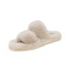 Flat bottom fluffy women's slippers spring autumn and winter one-word fluffy mop warm indoor fashion versatile flat bottom thickened