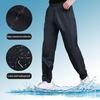 Double Layer Waterproof Rain Pants Ankle-banded Elastic Waistband Flap Pockets Unisex Camping Trekking Climbing Rain Trousers Outdoors Clothing