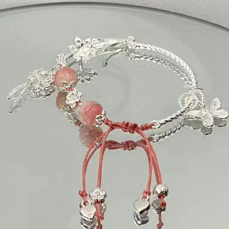 Baroque Pearl Drawstring Bracelet: Women's Light Luxury, Irregular Design, Exquisite Handcrafted Jewelry.