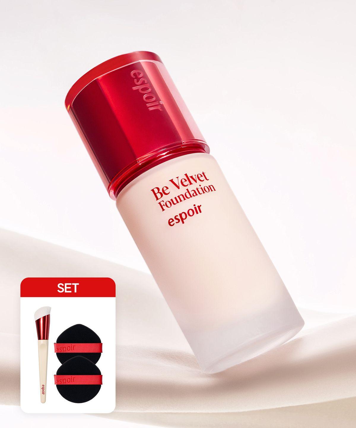 [SET] Be Velvet Foundation + Pore Blur Brush + 2 Be Velvet Puffs 3N Tofu