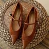 Fashion 2025 French Sexy Pointed Toe High Heels Women Brown Retro Suede Mary Jane Shoe Elegant Kitten Heel Shoes for Women Evening Heels