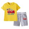 Boys' Summer 2023 Loose Short-Sleeve Shorts Two-Piece Set for Kids