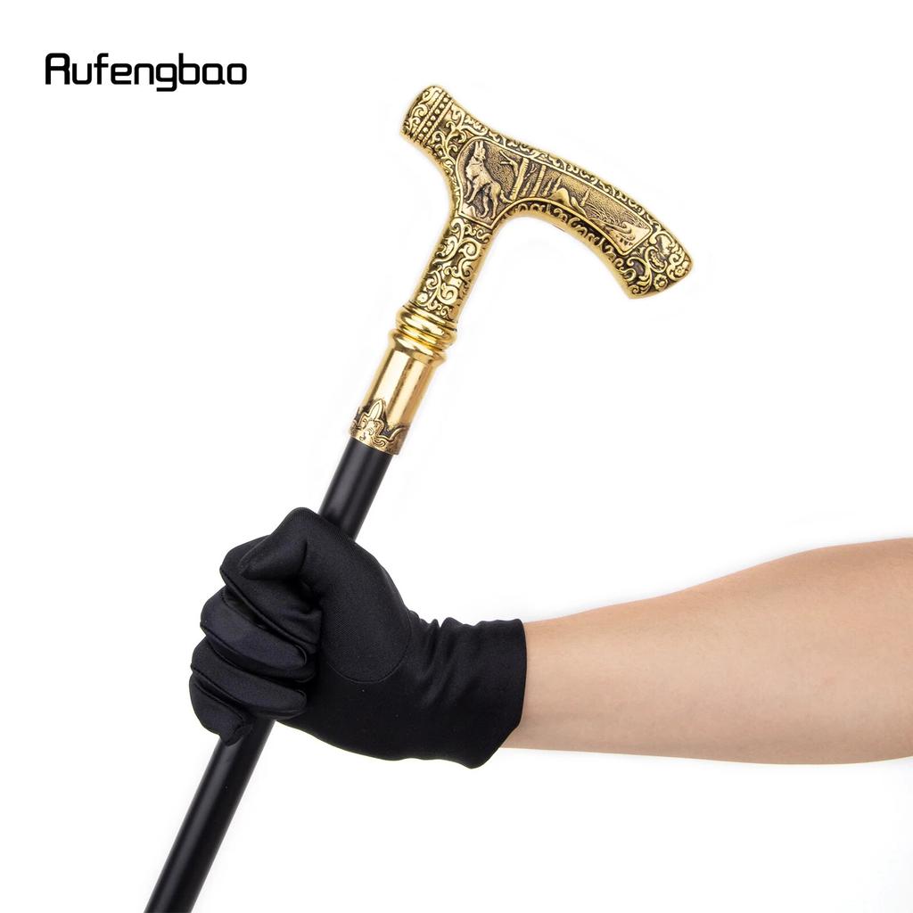 Bastone da passeggio con manico a lupo, modello di lusso, per feste, elegante, decorativo, con pomello, bastone da passeggio, pastorale, 90 cm