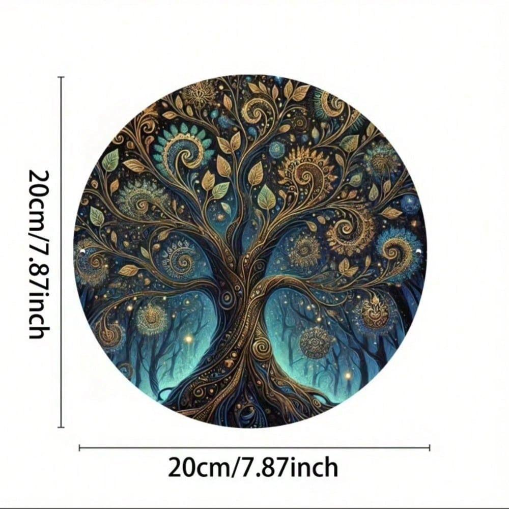 Tree of Life Metal Wall Art, 2D Iron Wall Sign for Home Office Decor, Living Room Bedroom Bathroom Kitchen Wall Decoration