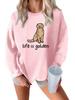 Stylish Cozy Thick Warm Plush Hoodie with Round Neck and Long Sleeves