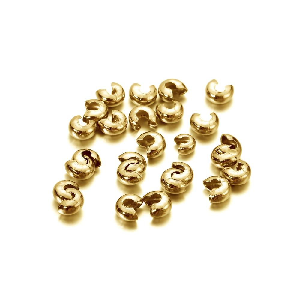 50Pcs Stainless Steel Round Covers Crimp End Beads Dia 3 4 5 mm Stopper Spacer Beads For DIY Jewelry Making Supplies Accessories