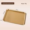 Korean Style 304 Stainless Steel Gold Rectangular Cafe Tray Dessert Plate