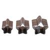 3 Stück Leder Stanzform Set 5-zackige Sternform Scharfer Legierter Stahl Leder Stanz- und Schneidform Kit