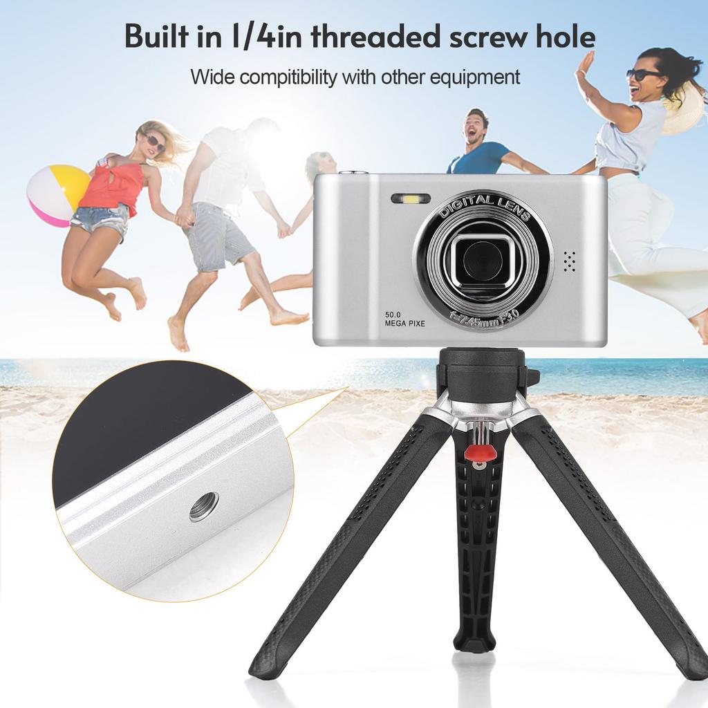 1080P Digital Camera, Digital Video Camera, 50MP Photos, Dual Lens, 2.4-inch Screen, 8x Digital Zoom, Vlog Camera, Built-in Flash, 32GB TF Card