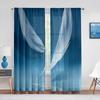 Pink Feather Modern Simple Sheer Voile Curtain for Girls Bedroom Living Room Decoration Chiffon Window Kitchen Tulle Curtains