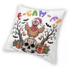 Christmas F-Caw-F Chicken Pillowcase Printed Polyester Cushion Cover Decorations Throw Pillow Case Cover Home Square 18''