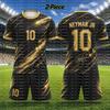 2026 Brazílie Neymar #10 Fotbalový dres Set, Fotbalové tričko Pánské Dámské Dětské, Samostatný top k dispozici, Fanouškovské tričko Šortky 2dílná tepláková souprava