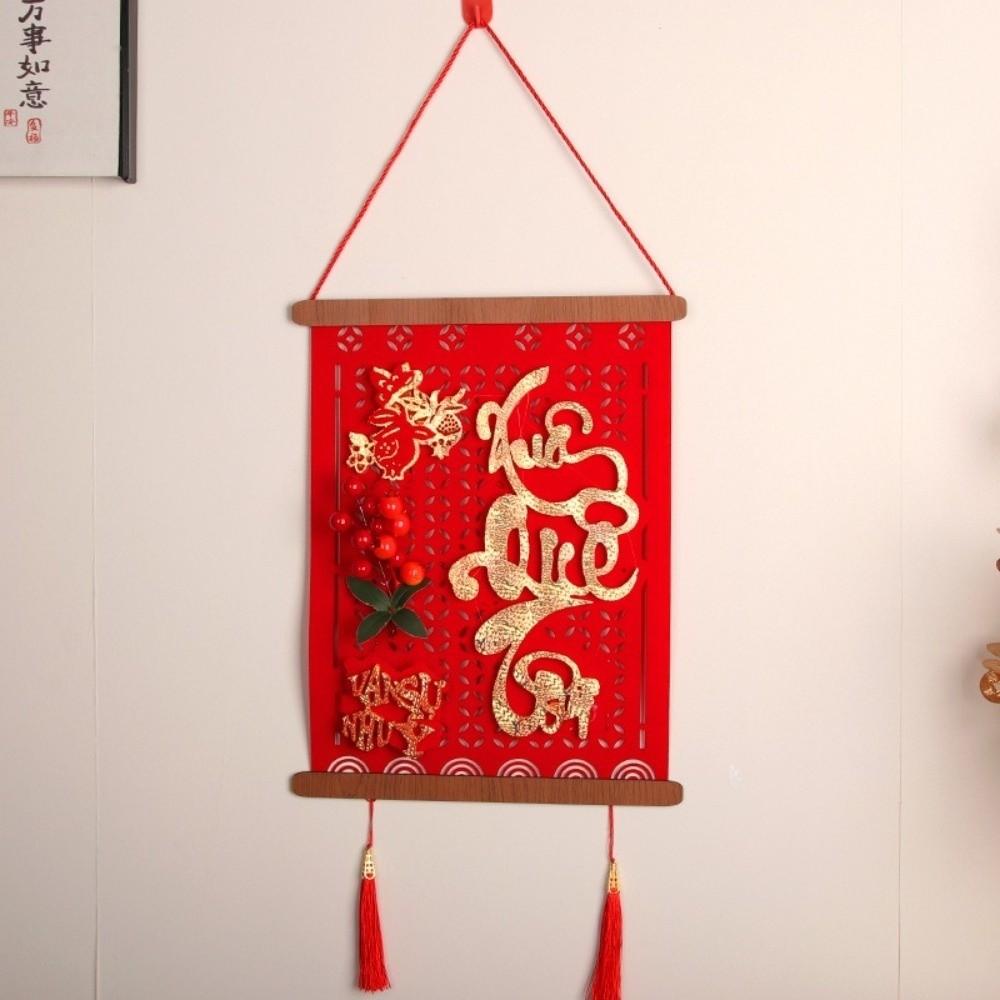 2026 Gold Blessing Words Vietnamese New Year Pendant Hanging Deco Door Hanging Decor Home Painting Pendant Festival Decor