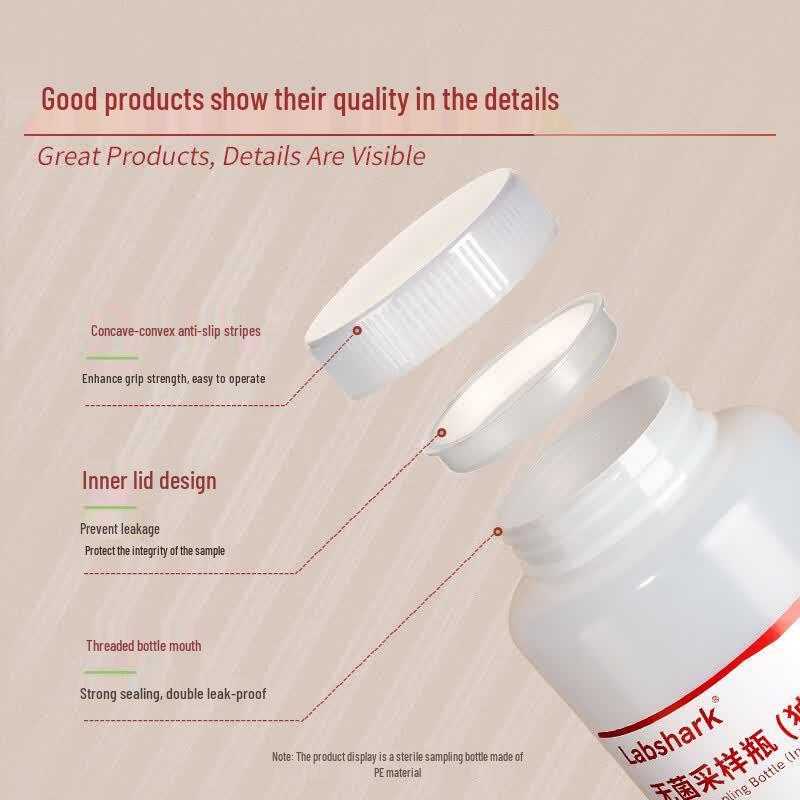 LABSHARK Sterile Sample Collection Bottle with Graduation