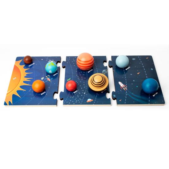 1 Set Kinder Sonnensystem Spielzeug mit 8 3D Sonnen Planeten 9 Karten Modell Universum Astronomische Wissenschaft Lernen STEM Pädagogisch