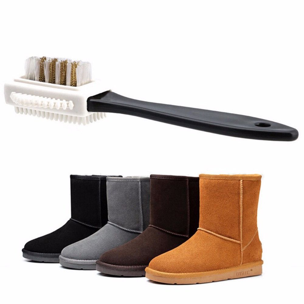 

Useful Plastic Black S Shape Shoes Brush Boots Nubuck Suede 3 Sides чёрный