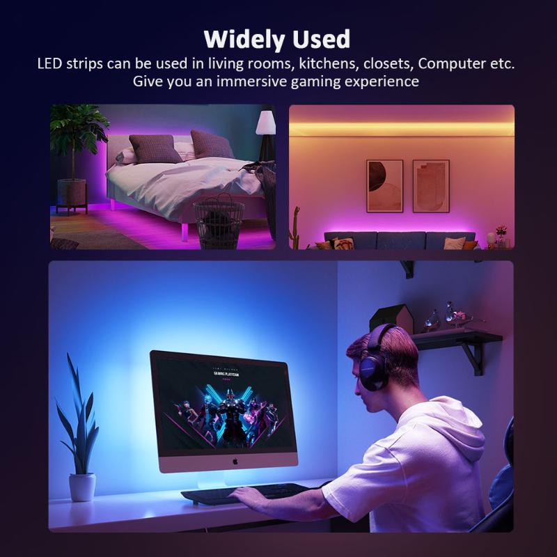 24 Key 5050RGB Bar Bluetooth LED Light with 5V 1M-30M, 16 Million Colors, RGB, LED Bar Light Music Synchronization, Party and Home Color Change