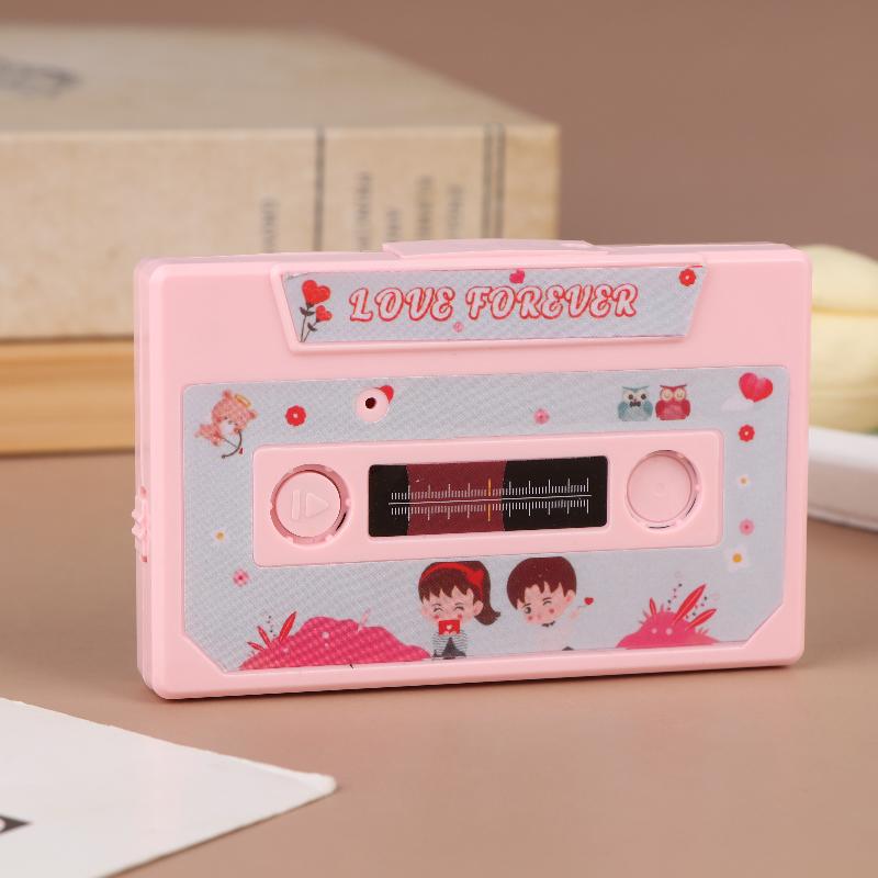 60-Second Diy Audio Voice Recorder Cassette Tape Shaped Recording Device Recordable Greeting Card For Birthday Valentines Day