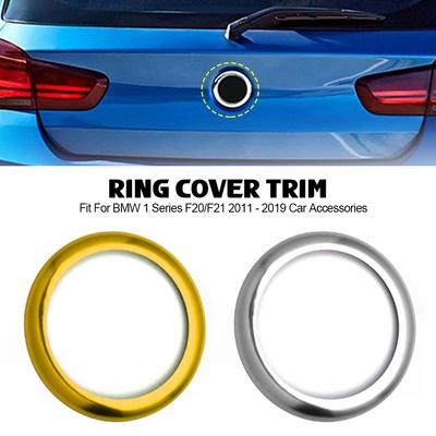 Car Rear Badge Ring Cover Logo Frame Trim Glossy Black Red Blue Sticker Fit For BMW 1 Series F20/F21 2011 - 2019 Car Accessories