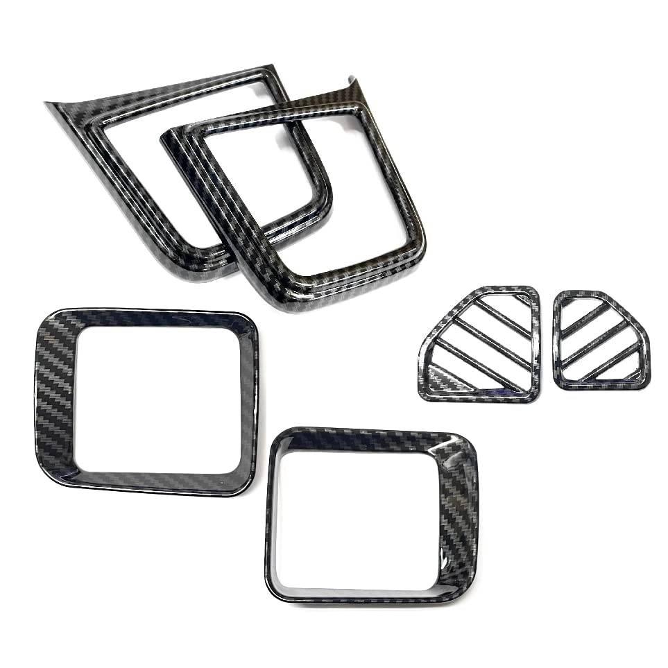 CGP Carbon Fiber Garnish Set of 3 for Atrai and Hijet Cargo S700V/S710V, Drink Holder/Air Conditioner Outlet, Upper and Lower Parts, D460-1D2D6D-SET3