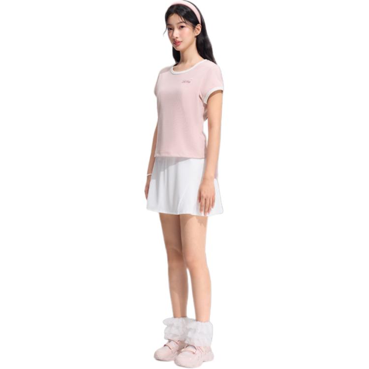 Li Ning Sports Lifestyle Series Logo Letter T-Shirt Women tops ATSW268-8