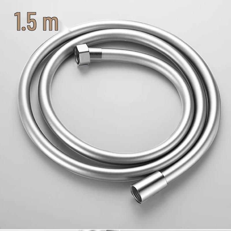 1.5m High-Temp Resistant PVC Shower Hose - Explosion Proof, Universal Fit