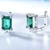 Gica Gema Jewelry S925 Sterling Silver Square Geometry STemperament Stud Earrings For Women Fine High Grade Jewelry Gift To Valentine's