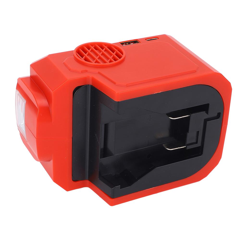 Cordless Power Inverter 200W AC Outlet Type C and USB Port 18V Battery Powered Power Inverter With LED Light for 48 11