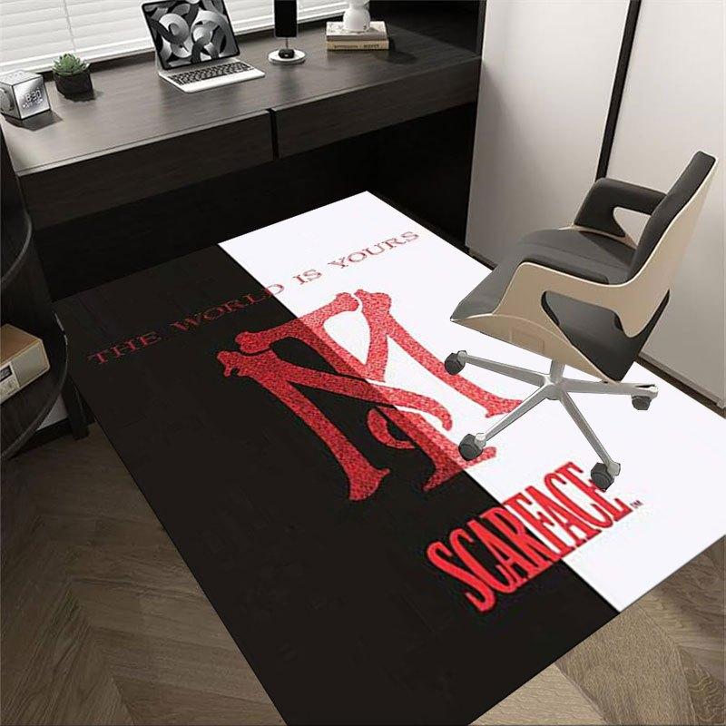1pc Scarface Office Carpet Chair Mats Soft, Comfortable, All Season,Perfect for Home, Bedroom, or Office Decor, Perfect Gift for