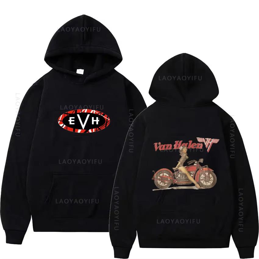 Eddie Van Halen Evh Theme New Hoodies and Sweatshirts Men & Essentials Hoodie Graphic Y2k Men's Clothing Hooded Shirt Autumn