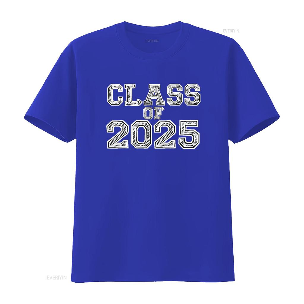 Class Of 2025 High School Graduation Date Graduate T Shirt vintage Washed graphic Stylish Unisex Breathable designer clothes