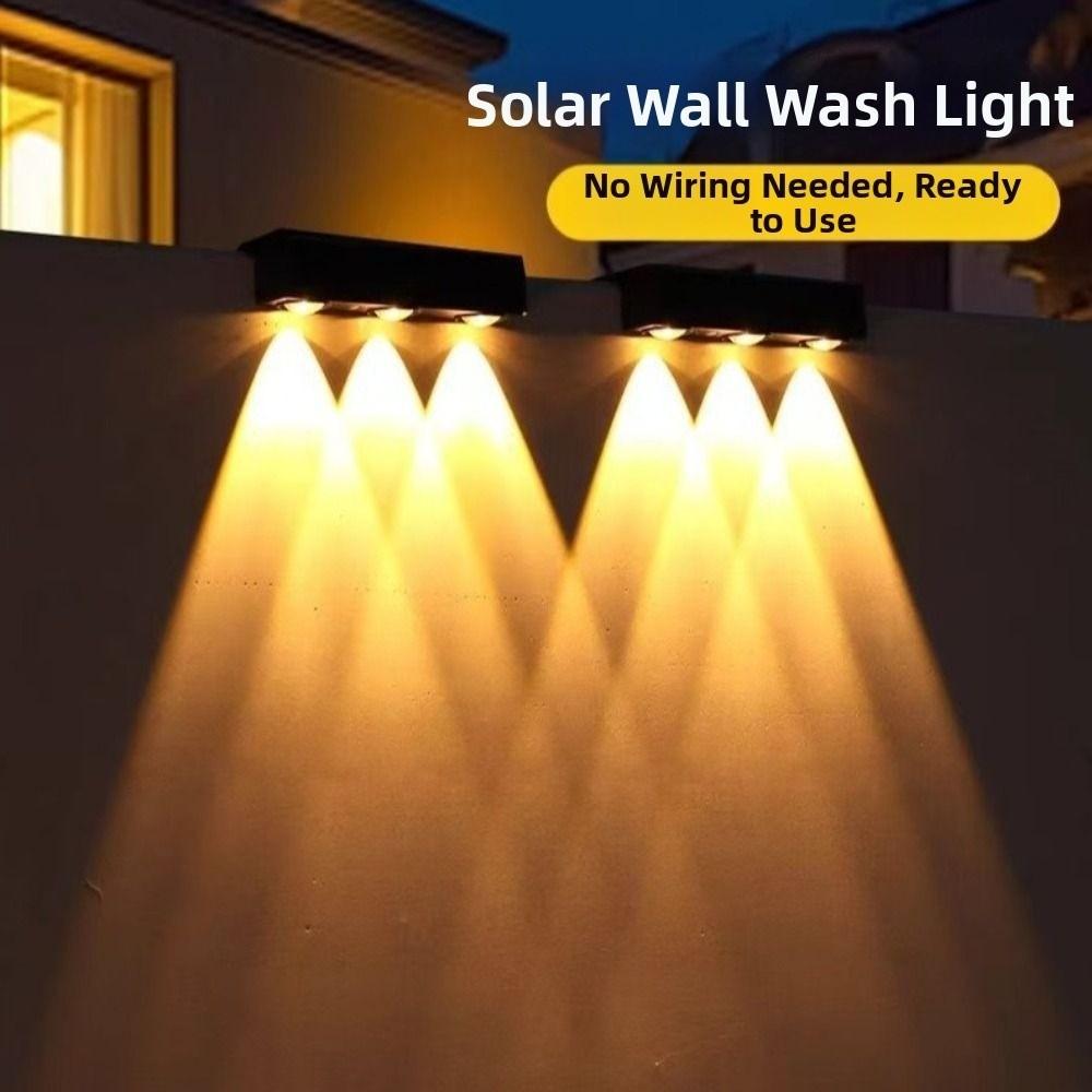 Super Bright Wall Mount Lamp Energy Saving Wall Washer Light LED Solar Garden Lights  Garden