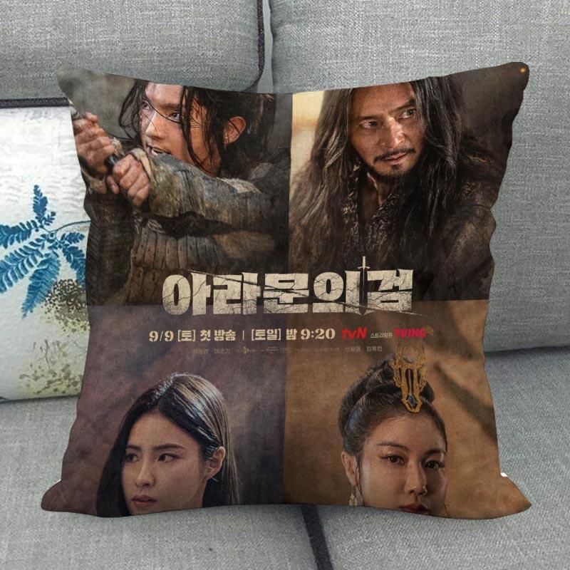 LEE JOON GI Pillowcase Home Textile Cotton Linen Fabric 45x45cm One Side Decoration Pillow Cover New WJY12.25