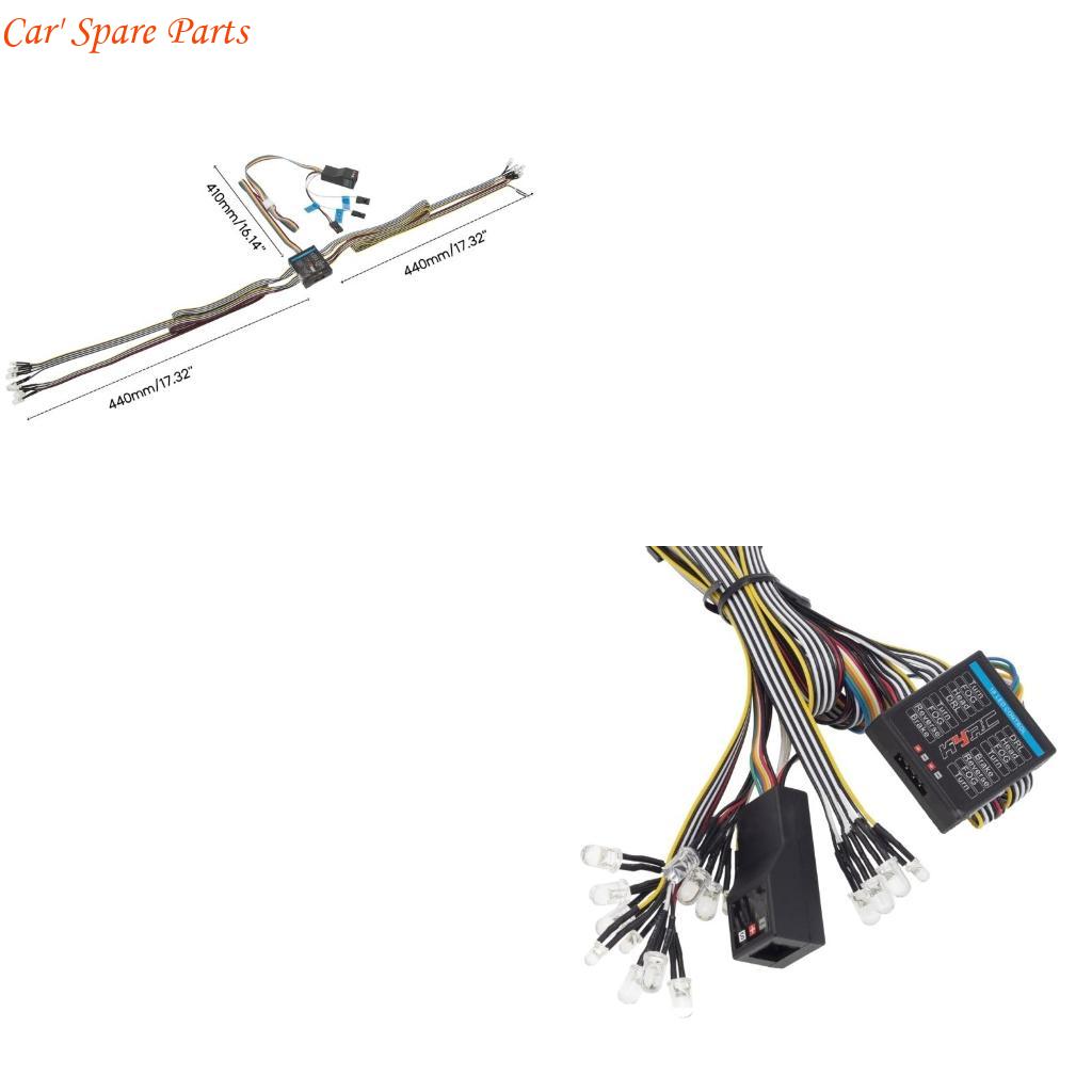 

Y4UA 14 LED Lighting Steering Brake Simulation Flash Light for 1/8 1/10 Scale RC Car CN