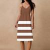 Women's Spaghetti Strap Backless Bow Loose Casual Beach Holiday Dress Sundress