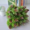 2 Bouquets Artificial Plant 7-pronged Easy To Care Plastic Fake Cedar Branches with Simulation Pine Cones for Home